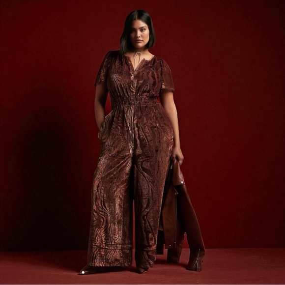 Anthropologie The Somerset Velvet Jumpsuit - Picture 1 of 11